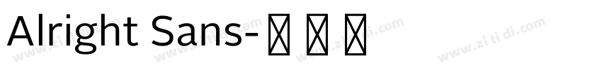 Alright Sans字体转换